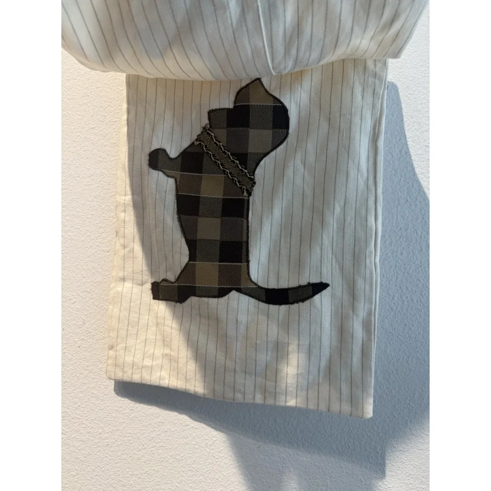 Custom Dog Pillow Covers By Lucy‎ Grayce Handmade Embroidered Plaid 13x18